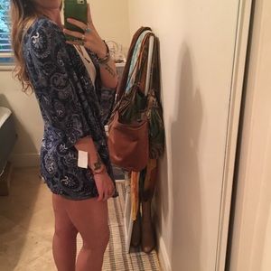 Charlotte Russe Blue Paisley Kimono
